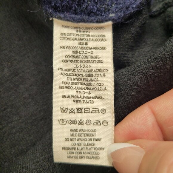 Free People Women's Tunic Sweater Dress V-Neck Sequin Embellished S/M Blue Black - Picture 6 of 9